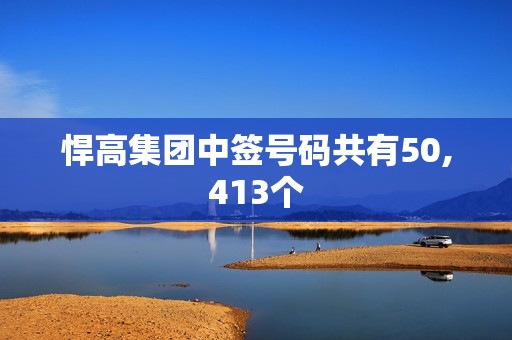 悍高集团中签号码共有50,413个