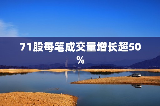 71股每笔成交量增长超50%